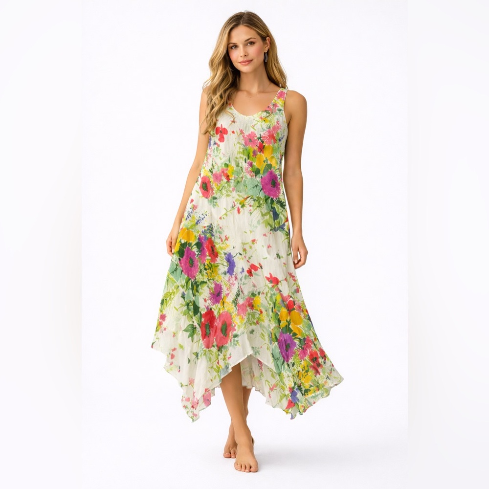 Jam’s World Vintage Cottage Bouquet Summer Resort Dress XL